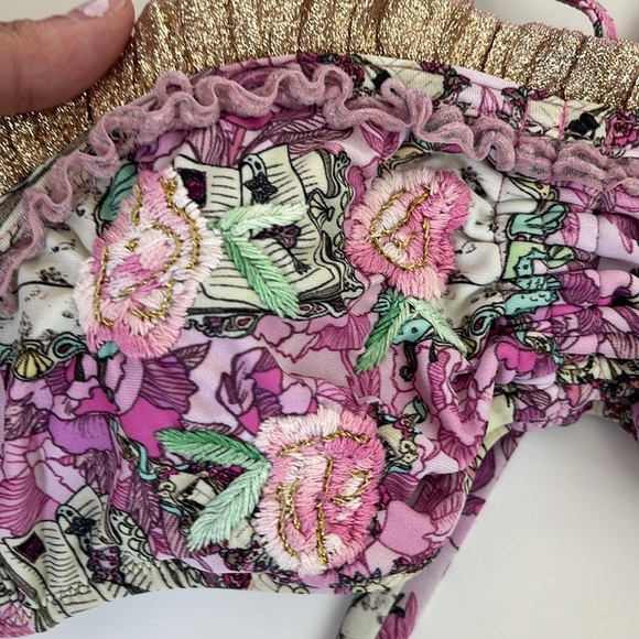 AGUA BENDITA size small embroidered bikini top - Picture 2 of 5